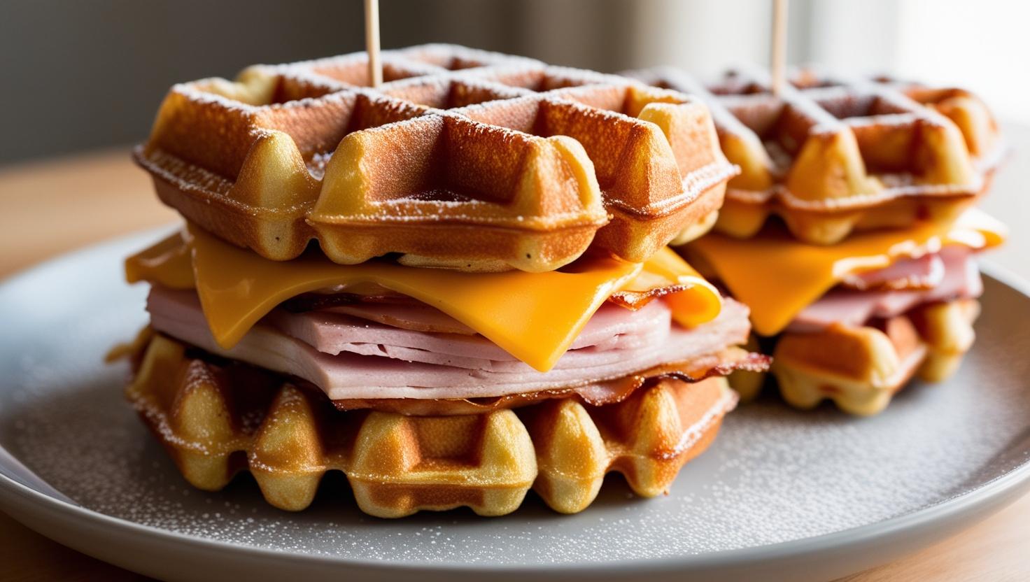 Monte Cristo Waffle Sandwiches 2